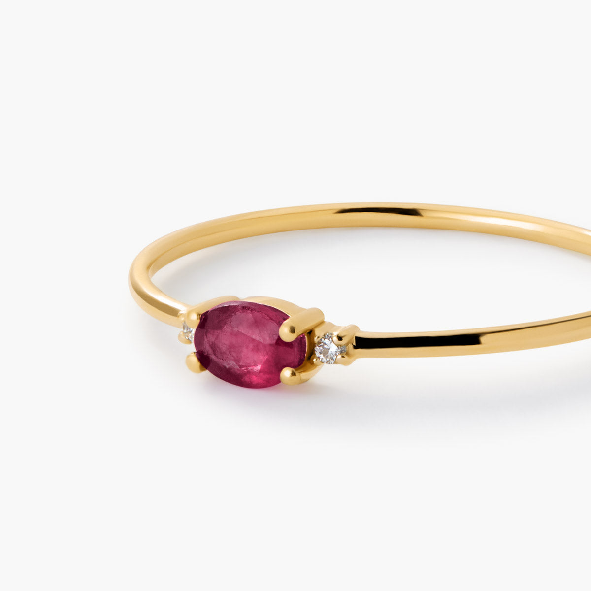 Anillo de oro 18K diamante natural 0.016 ct. 