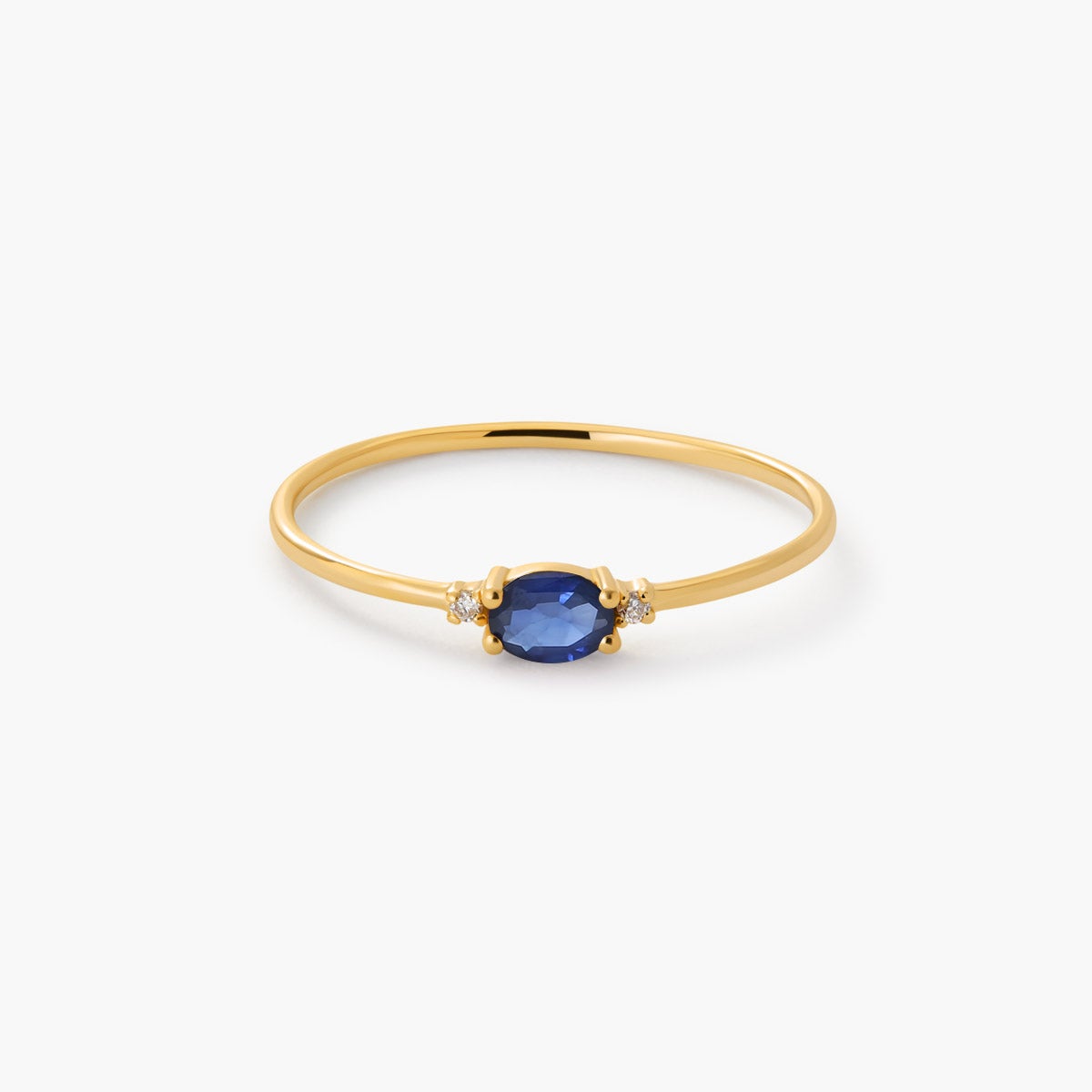 Anillo de oro 18K diamante natural 0.016 ct.