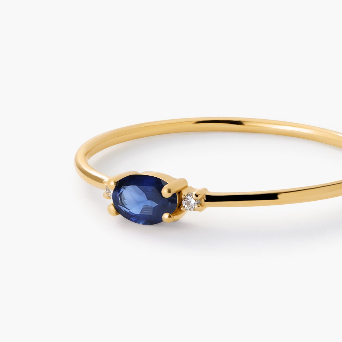 Anillo de oro 18K diamante natural 0.016 ct.