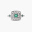Anillo de oro blanco 18K diamante natural 0.152 ct. 