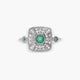 Anillo de oro blanco 18K diamante natural 0.152 ct. 