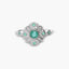 Anillo de oro blanco 18K diamante natural 0.112 ct. 