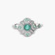 Anillo de oro blanco 18K diamante natural 0.112 ct. 