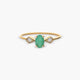 Anillo de oro 18K diamante natural 0.06 ct. 