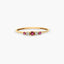 Anillo de oro 18K diamante natural 0.05 ct. 