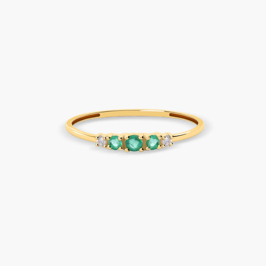 Anillo diamante natural oro 18 quilates