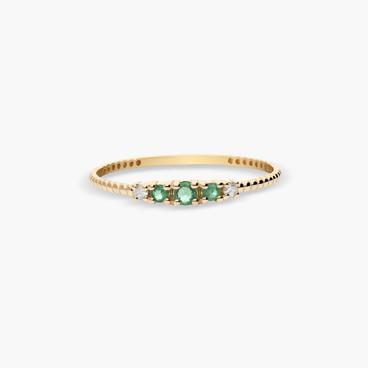 Anillo de oro 18K diamante natural 0.03 ct. 