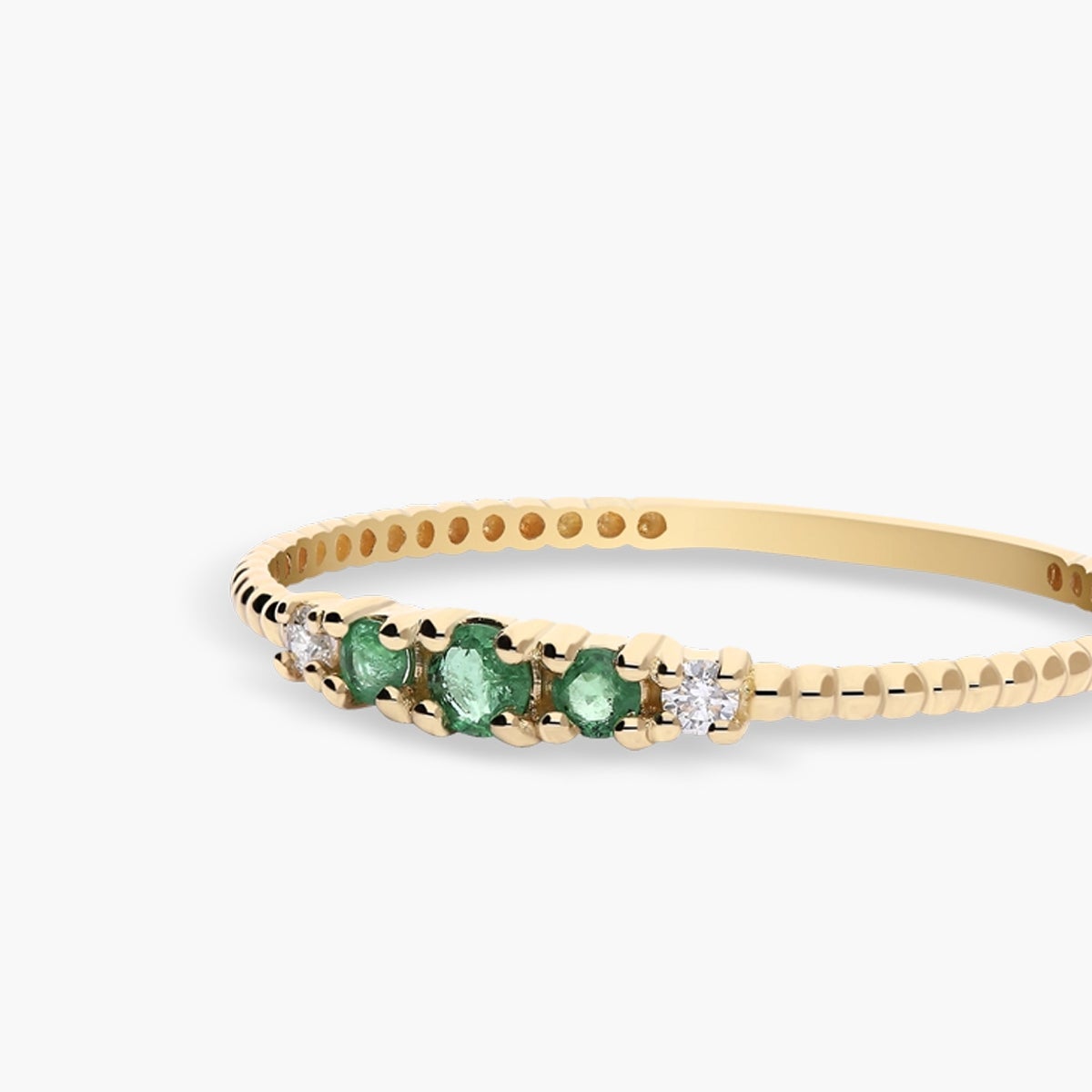 Anillo de oro 18K diamante natural 0.03 ct. 