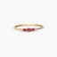 Anillo de oro 18K diamante natural 0.03 ct. 