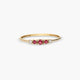 Anillo de oro 18K diamante natural 0.03 ct. 