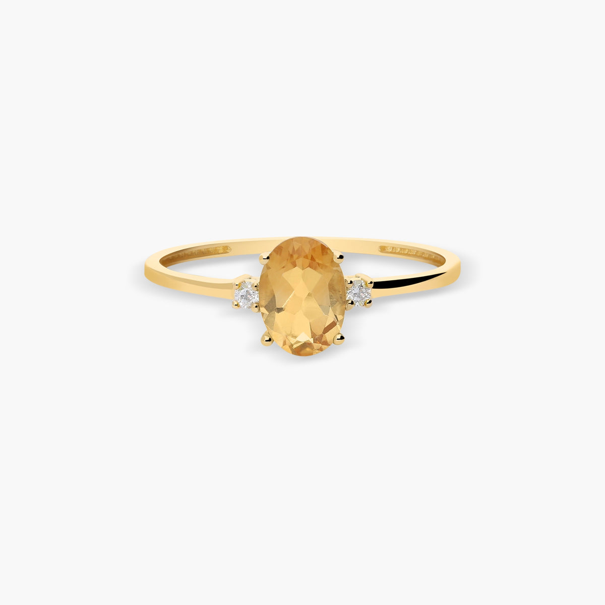 Anillo de oro 18K diamante natural 0.036 ct.