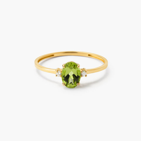 Anillo de oro 18K diamante natural 0.036 ct.
