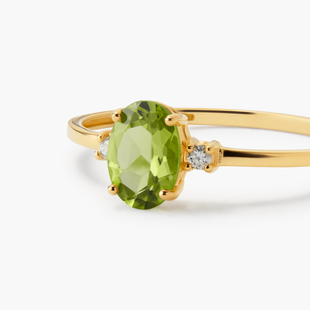 Anillo de oro 18K diamante natural 0.036 ct.