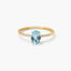 Anillo de oro 18K diamante natural 0.05 ct.
