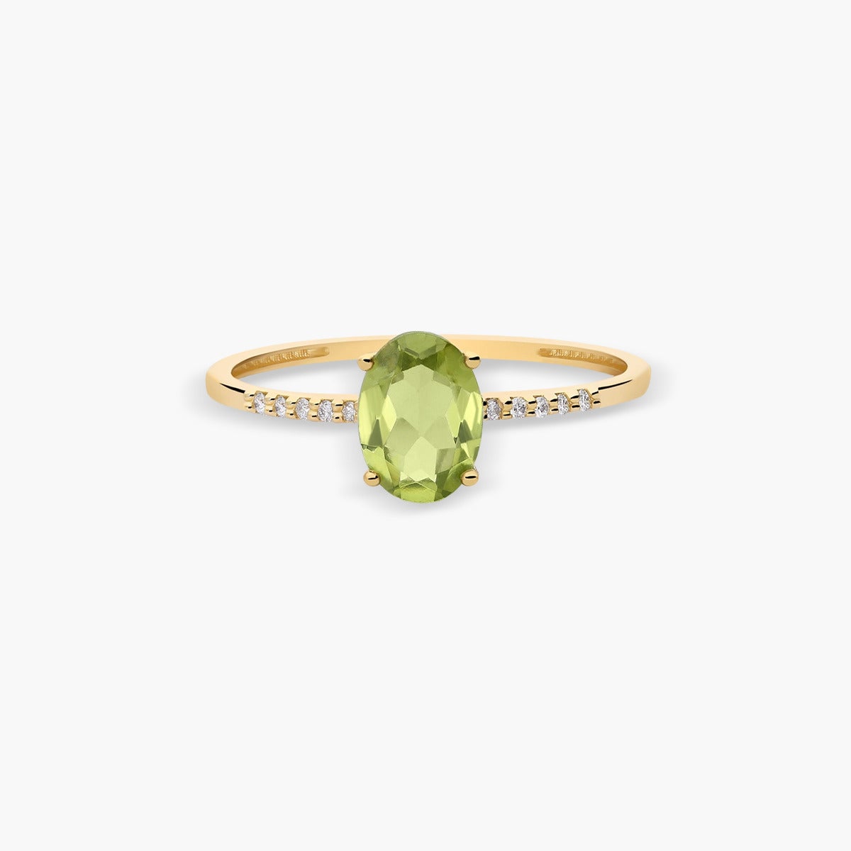 Anillo de oro 18K diamante natural 0.04 ct. 
