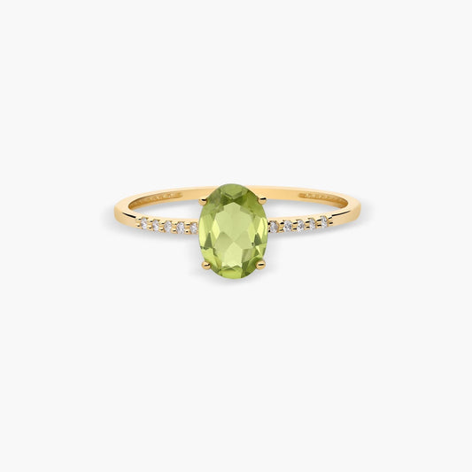 Anillo de oro 18K diamante natural 0.04 ct. 