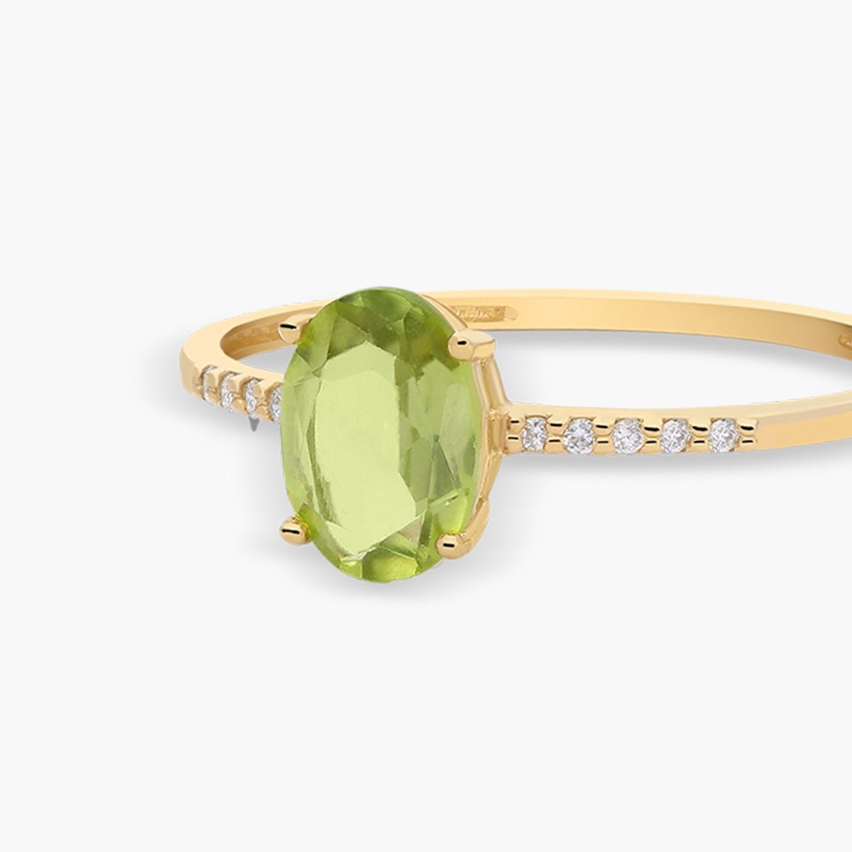 Anillo de oro 18K diamante natural 0.04 ct. 