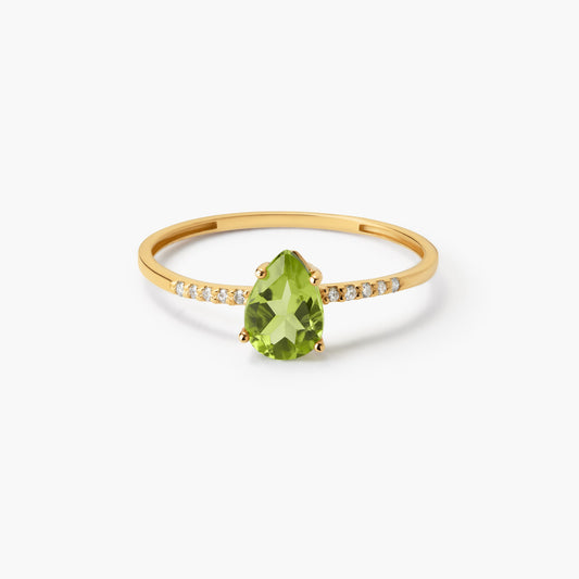 Anillo de oro 18K diamante natural 0.04 ct. 