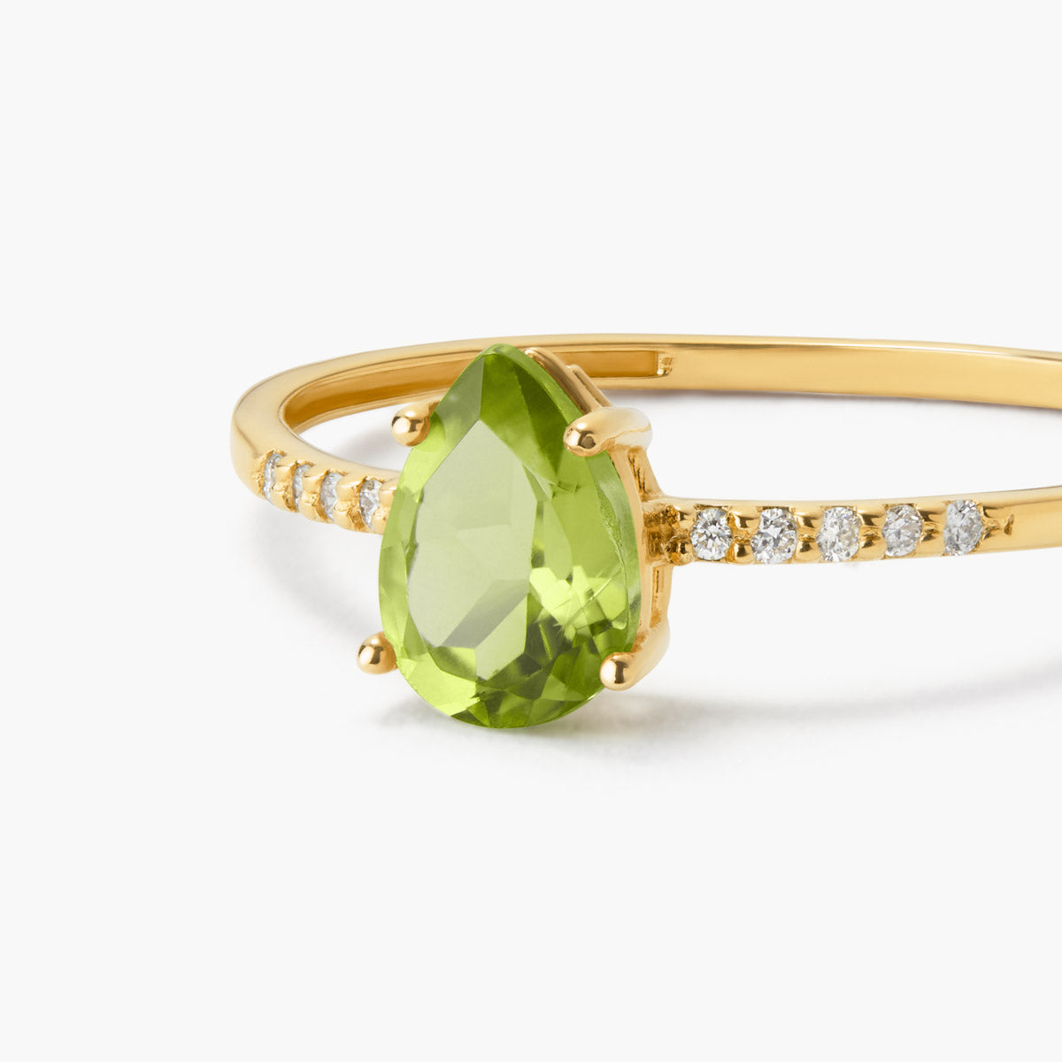 Anillo de oro 18K diamante natural 0.04 ct. 