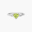 Anillo de oro blanco 18K diamante natural 0.035 ct. 