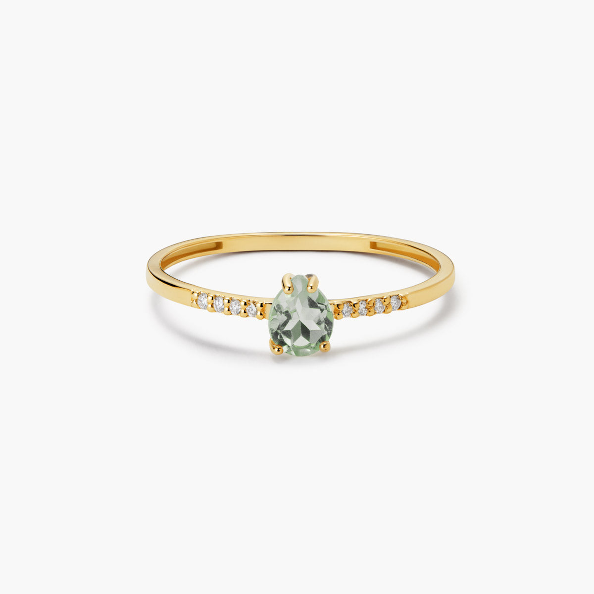 Anillo de oro 18K diamante natural 0.032 ct.