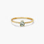 Anillo de oro 18K diamante natural 0.032 ct.