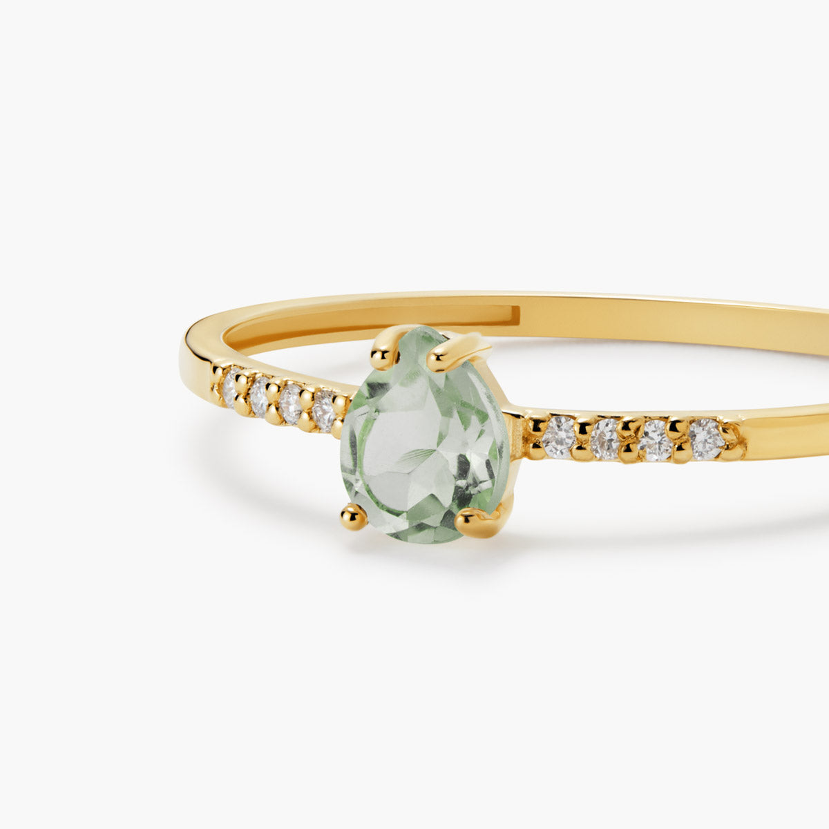 Anillo de oro 18K diamante natural 0.032 ct.