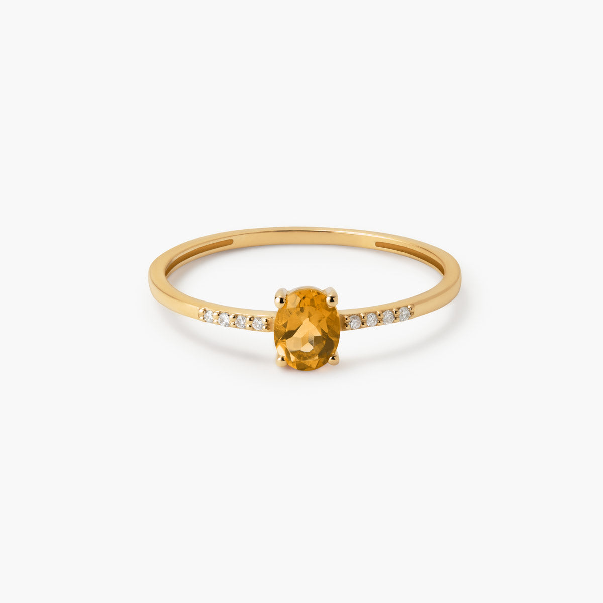 Anillo de oro 18K diamante natural 0.032 ct. 