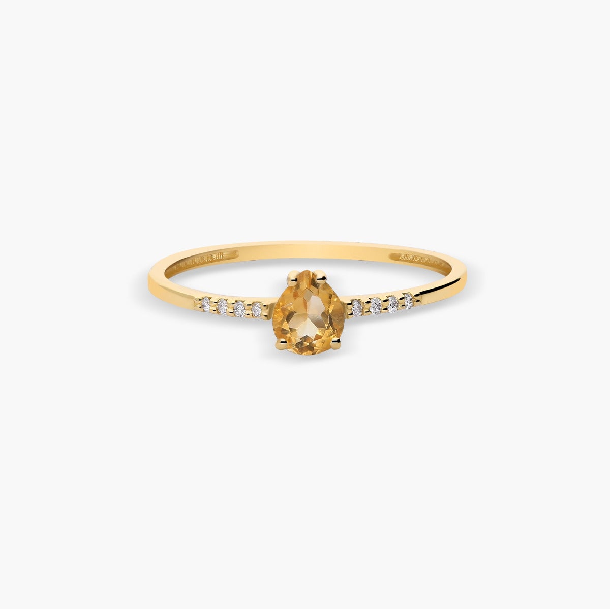 Anillo de oro 18K diamante natural 0.032 ct.