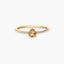 Anillo de oro 18K diamante natural 0.032 ct.