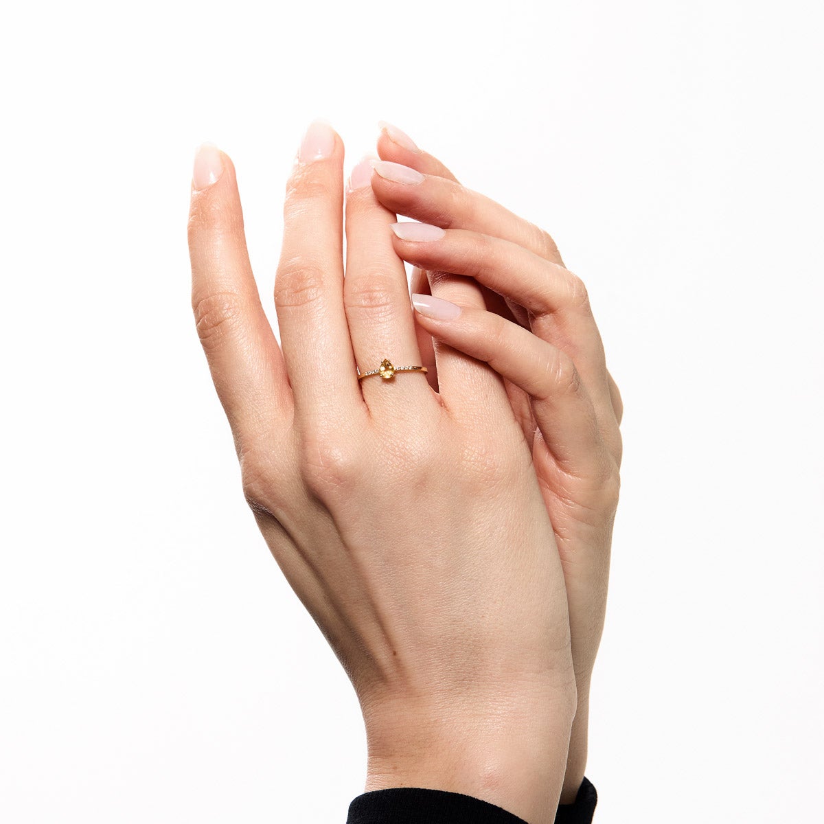 Anillo de oro 18K diamante natural 0.032 ct.