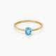 Anillo de oro 18K diamante natural 0.032 ct. 
