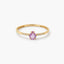 Anillo de oro 18K diamante natural 0.032 ct.