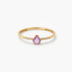 Anillo de oro 18K diamante natural 0.032 ct.