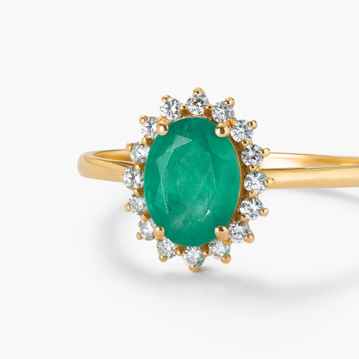 Anillo de oro 18K diamante natural 0.3 ct.