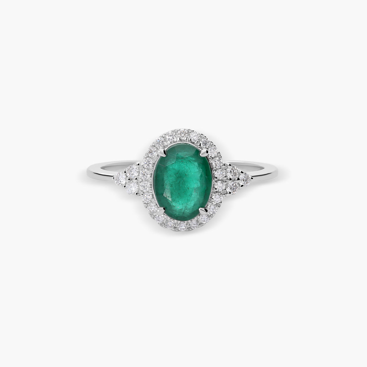 Anillo de oro blanco 18K diamante natural 0.21 ct. INDIRA