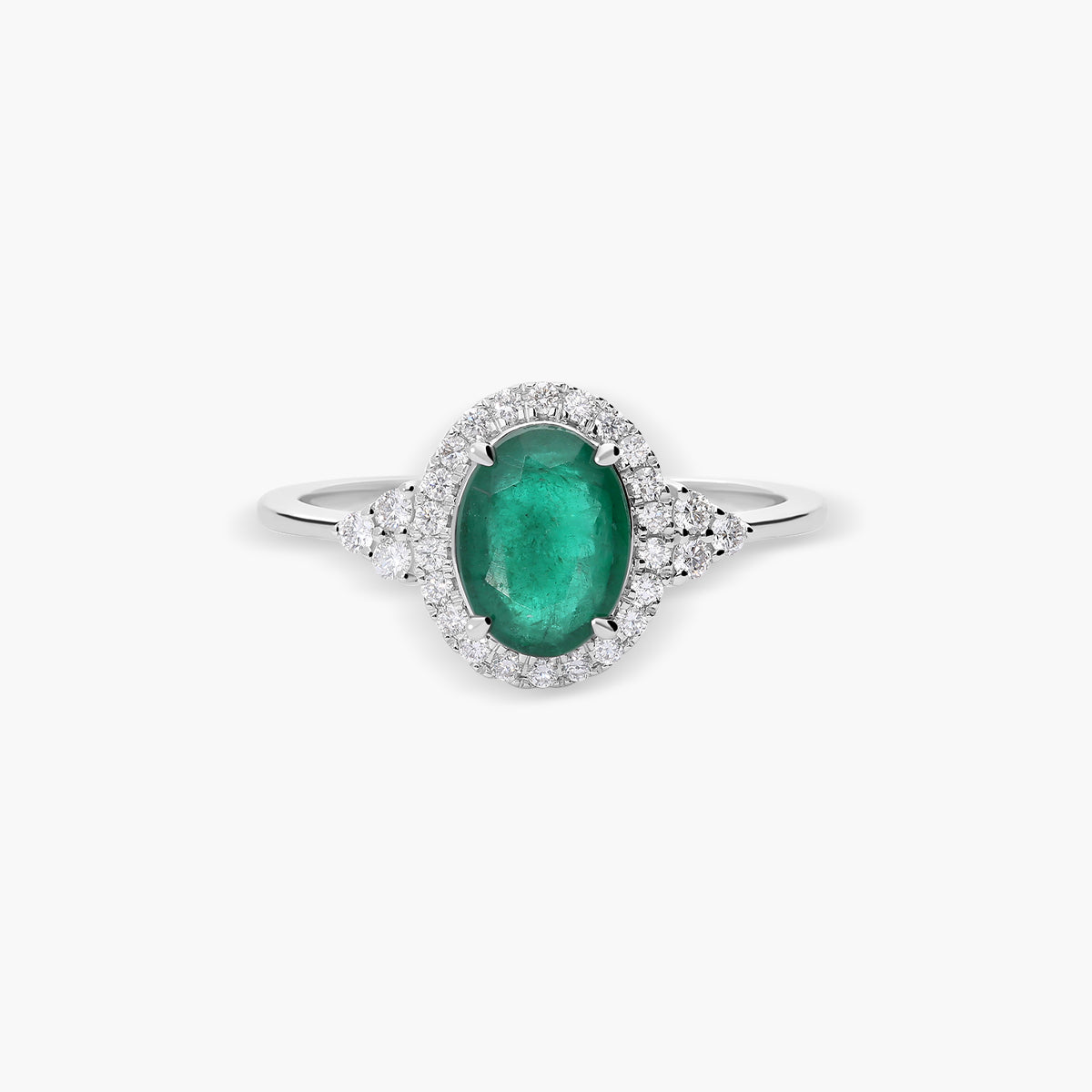 Anillo de oro blanco 18K diamante natural 0.21 ct. INDIRA