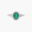 Anillo de oro blanco 18K diamante natural 0.21 ct. INDIRA