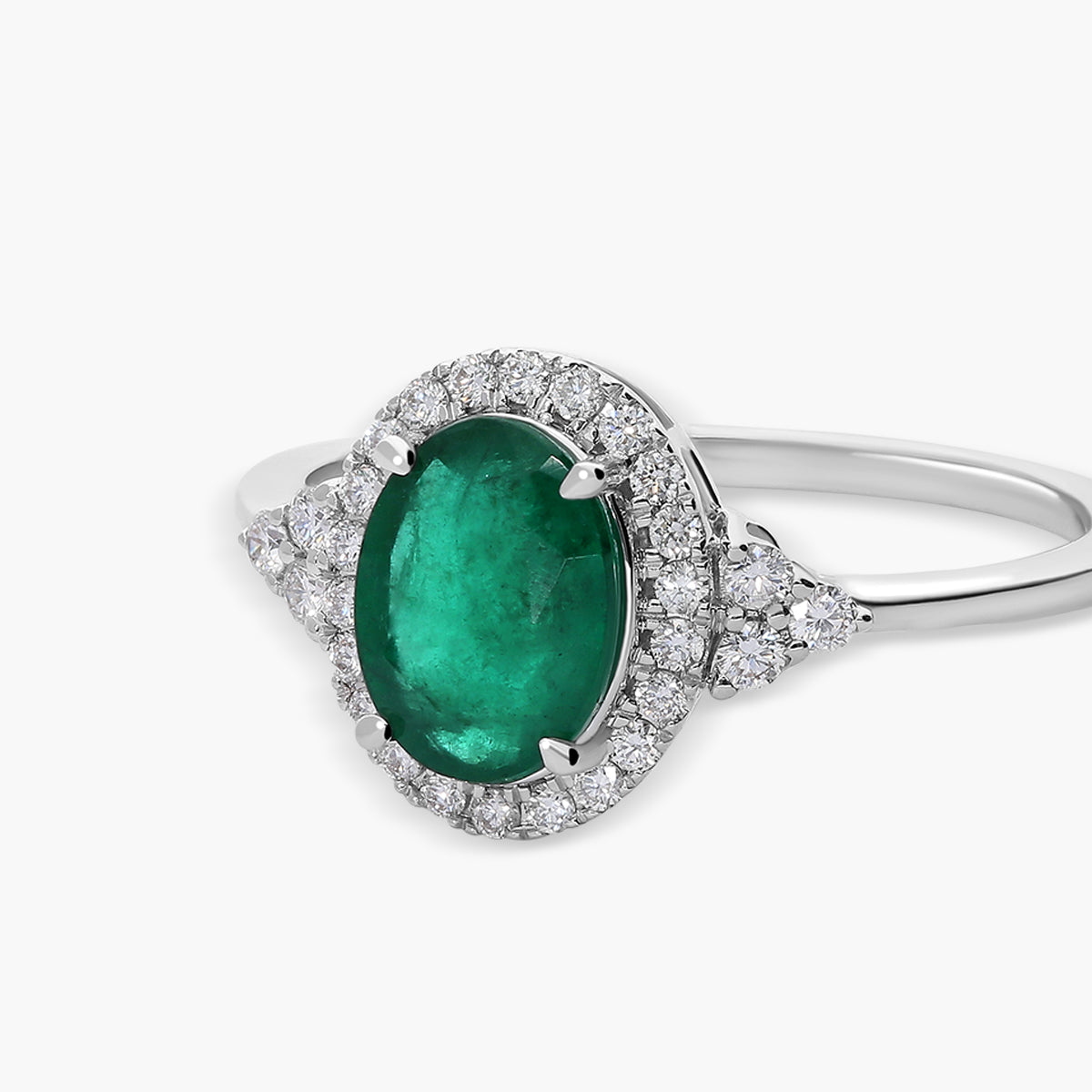 Anillo de oro blanco 18K diamante natural 0.21 ct. INDIRA