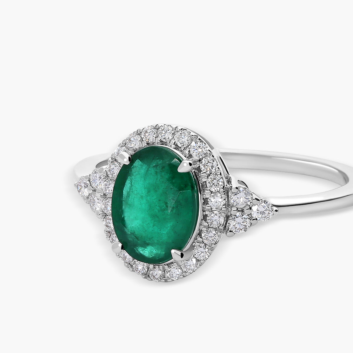 Anillo de oro blanco 18K diamante natural 0.21 ct. INDIRA