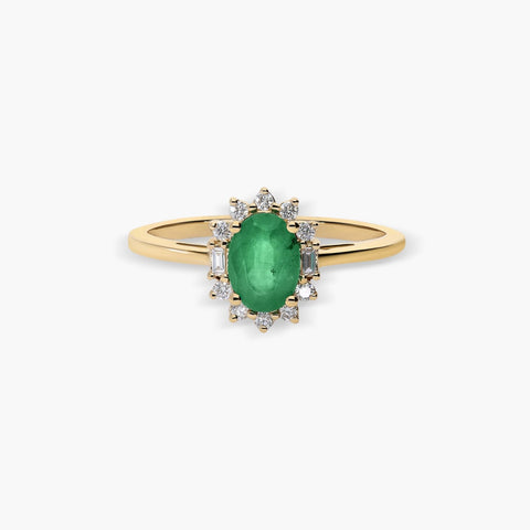 Anillo de oro 18K diamante natural 0.13 ct. OASIS