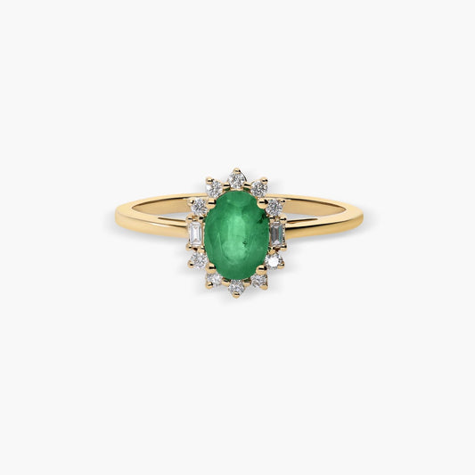 Anillo de oro 18K diamante natural 0.13 ct. OASIS