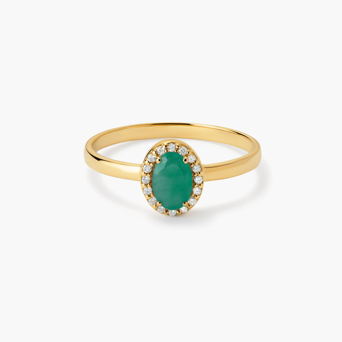Anillo de oro 18K diamante natural 0.08 ct.