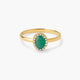 Anillo de oro 18K diamante natural 0.08 ct.