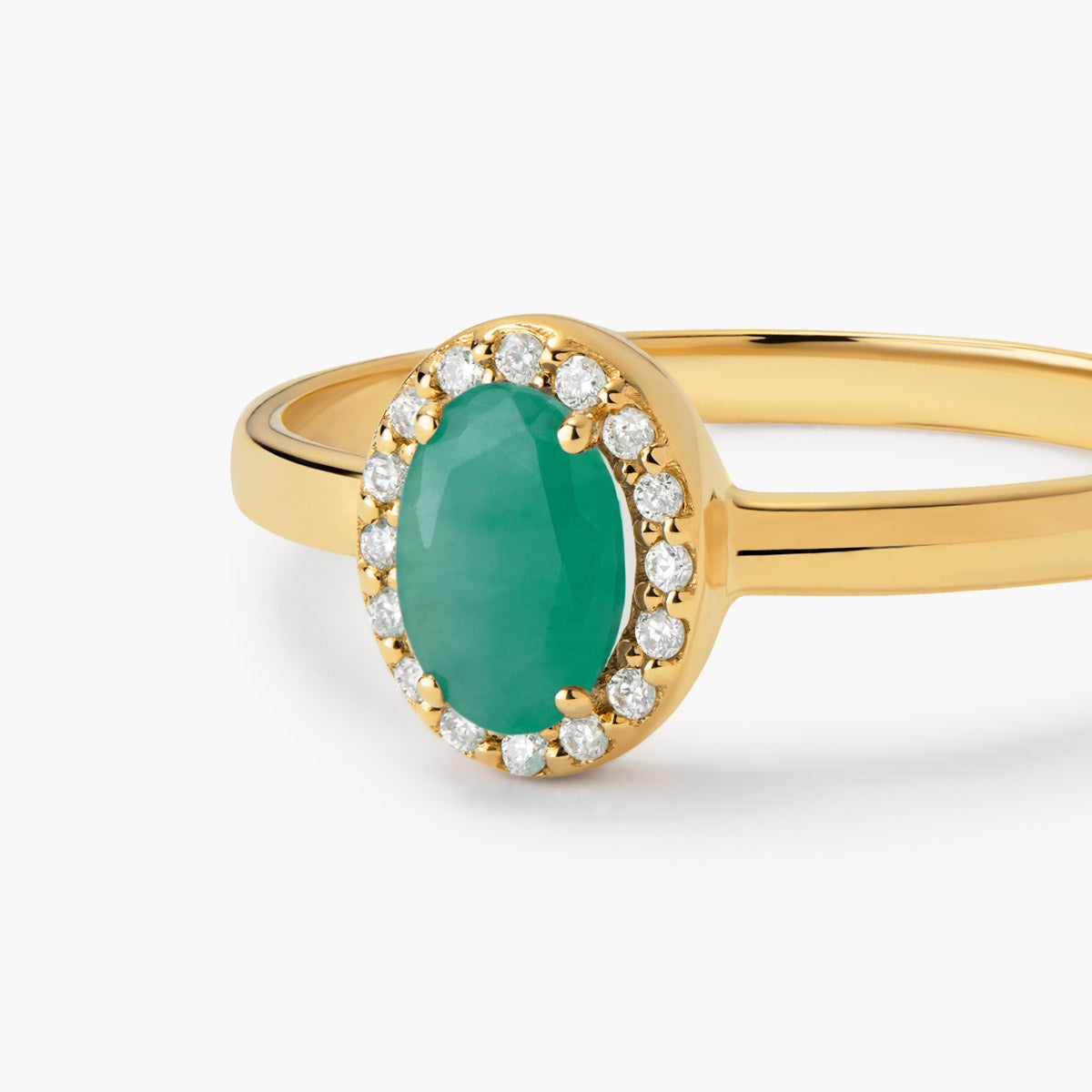 Anillo de oro 18K diamante natural 0.08 ct.