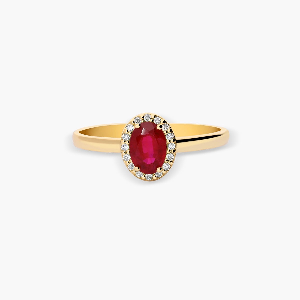 Anillo de oro 18K diamante natural 0.08 ct.