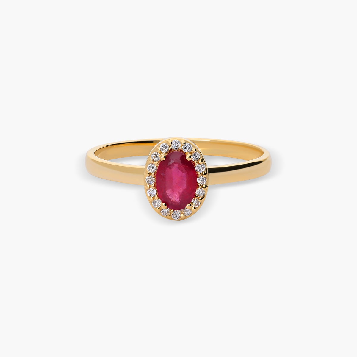 Anillo de oro 18K diamante natural 0.08 ct.