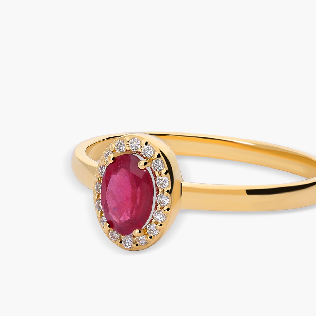 Anillo de oro 18K diamante natural 0.08 ct.