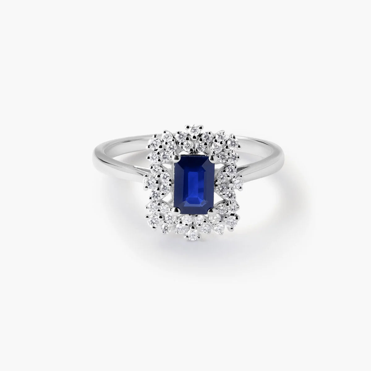 Anillo de oro blanco 18K diamante natural 0.22 ct. JAIPUR CELESTIA
