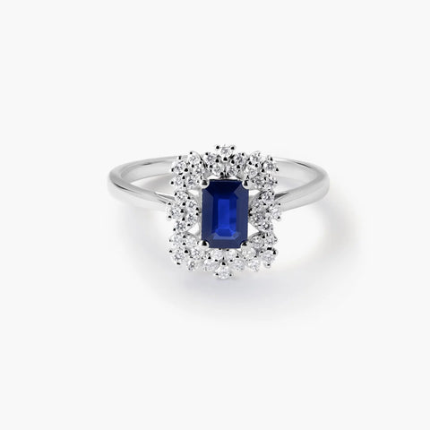 Anillo de oro blanco 18K diamante natural 0.22 ct. JAIPUR CELESTIA